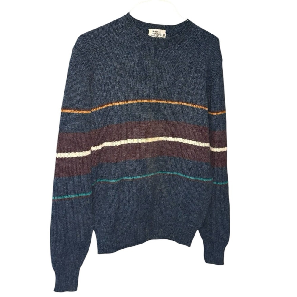 Vintage Striped Sweater Arrow Brigade Size M‎ Y2K Grunge Skate